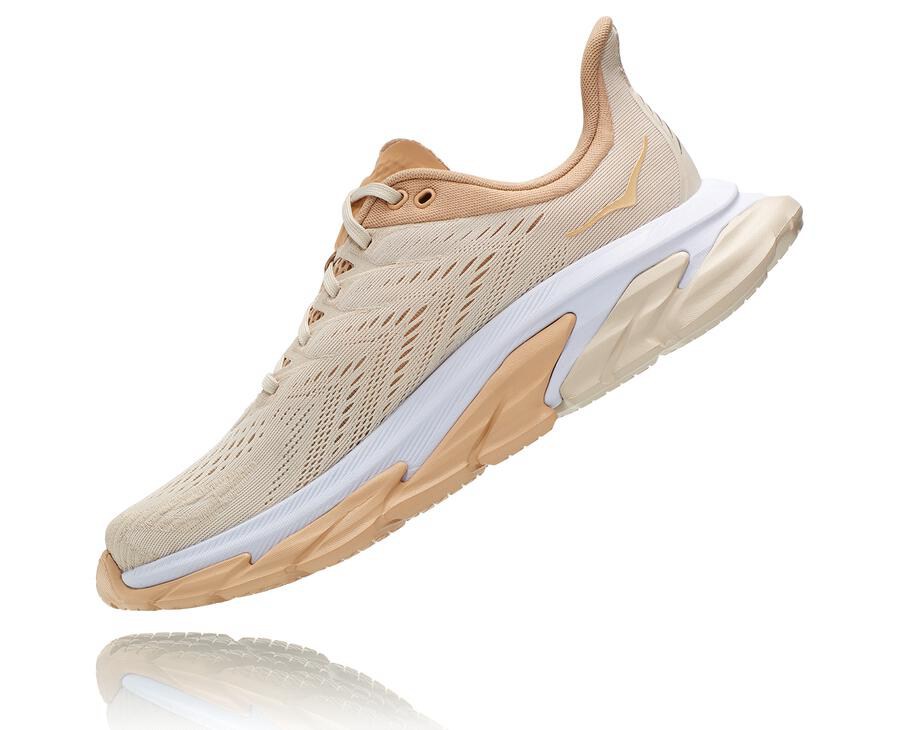 Hoka One One Mens Running Shoes - Clifton Edge - Beige - NSCX38420